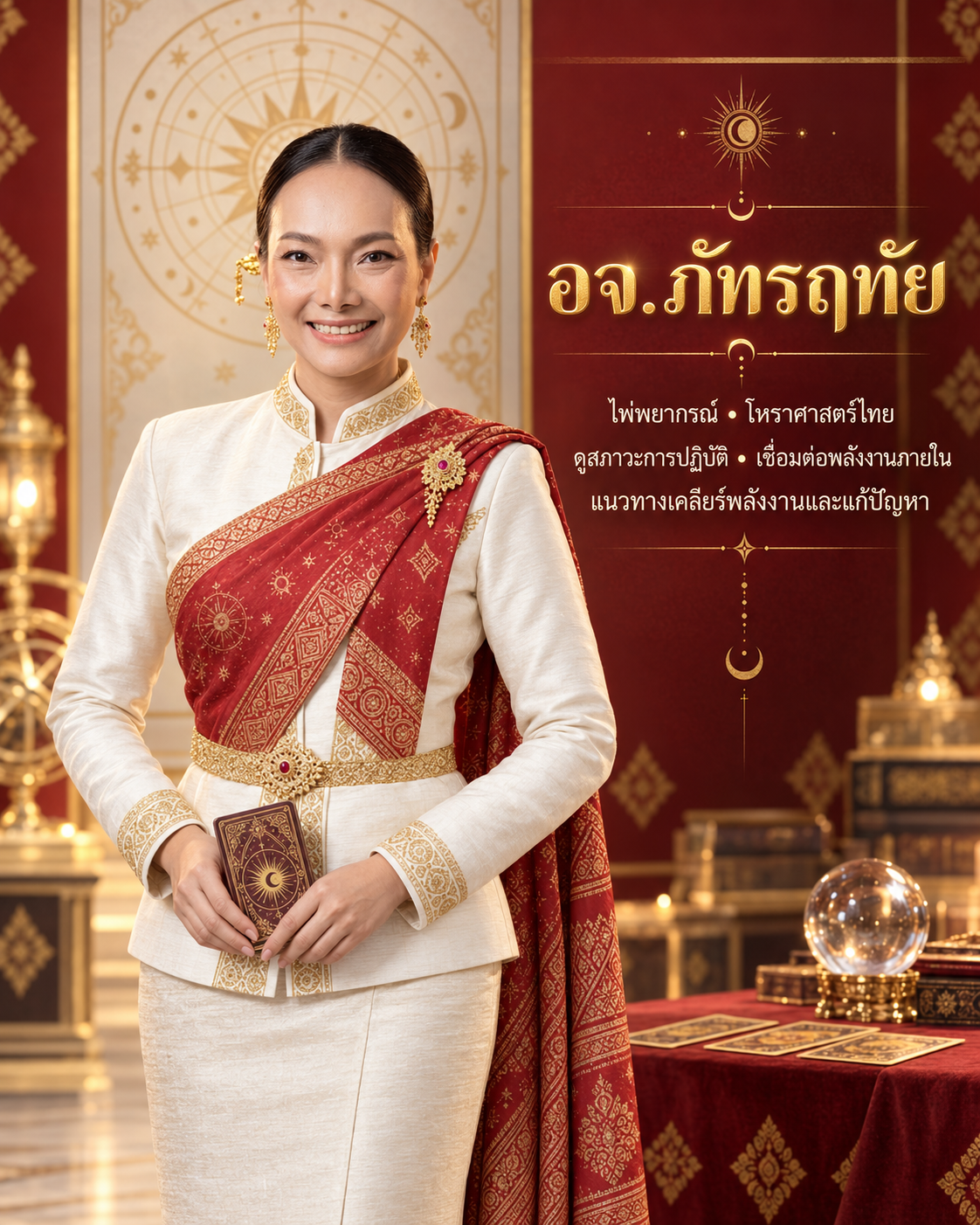 อาจารย์ภัทรฤทัย ผู้เชี่ยวชาญด้านไพ่พยากรณ์และโหราศาสตร์ไทย